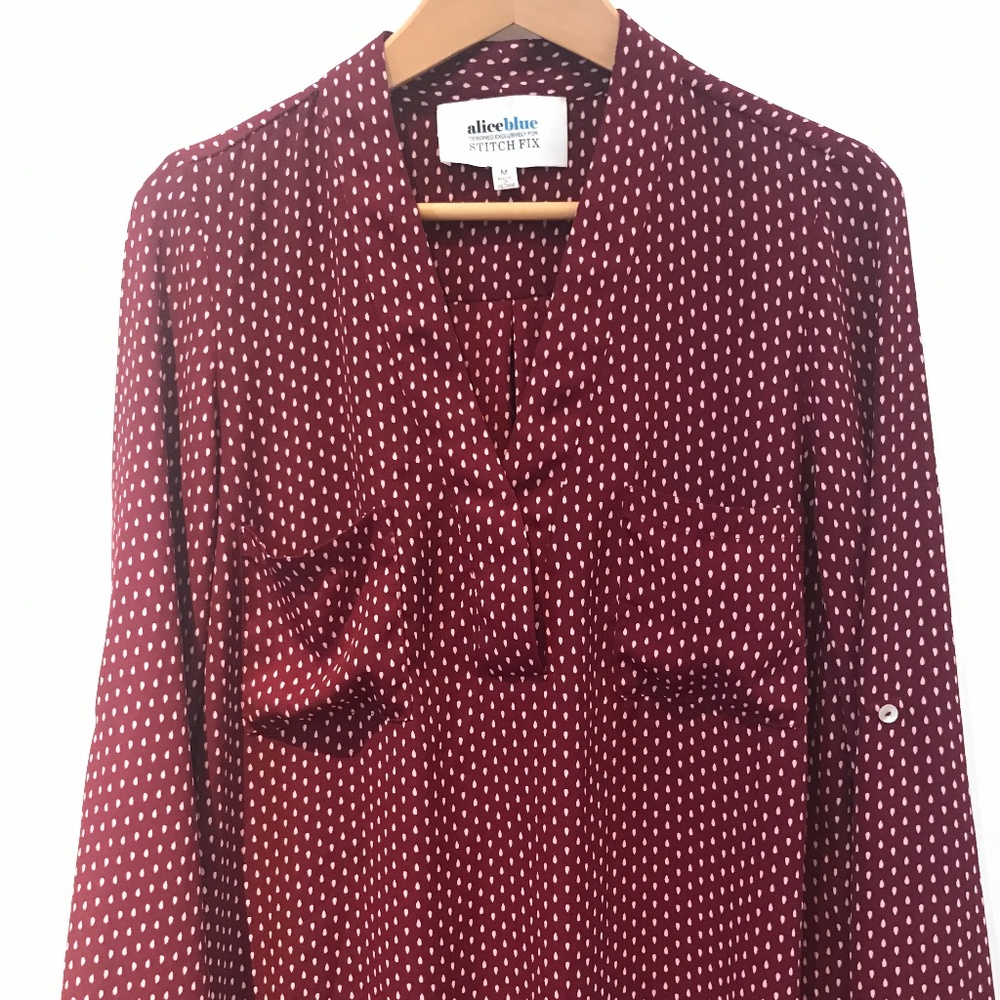 Burgundy lightweight dress top by Stitch Fix M